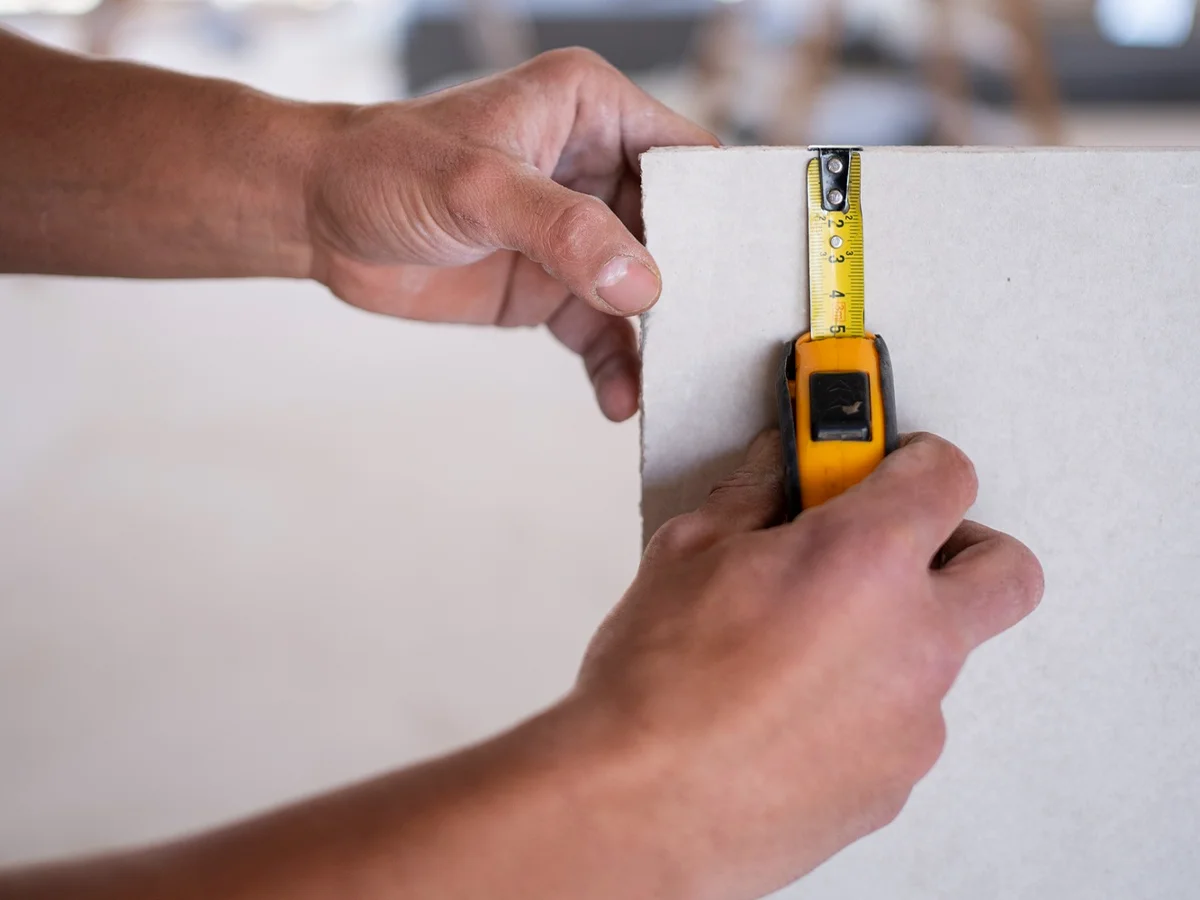 Medición inicial para trabajo de drywall