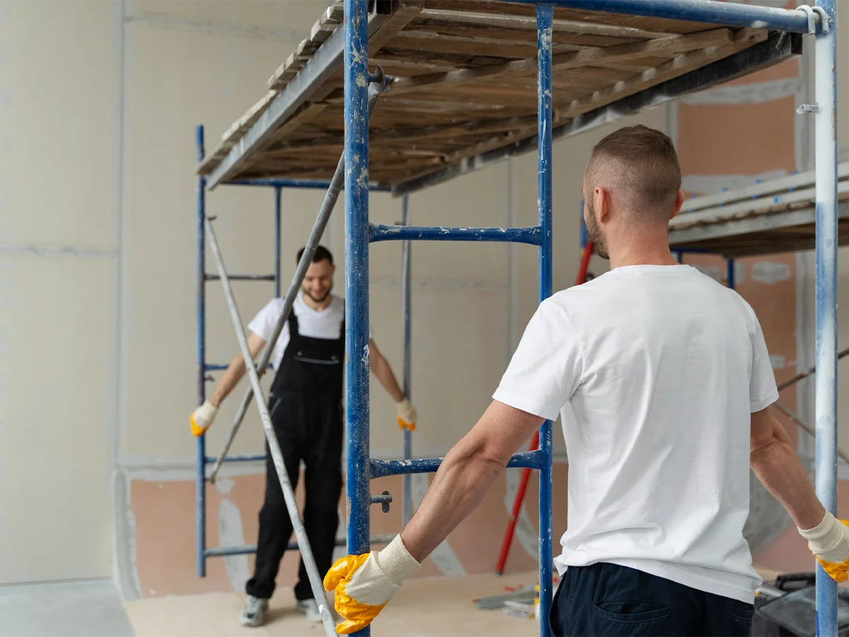 Error de fijación y altura en trabajo de drywall